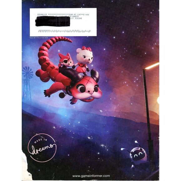 Game Informer Magazine Issue 307 November 2018 Made In Dreams Cover Art - Picture 2 of 2